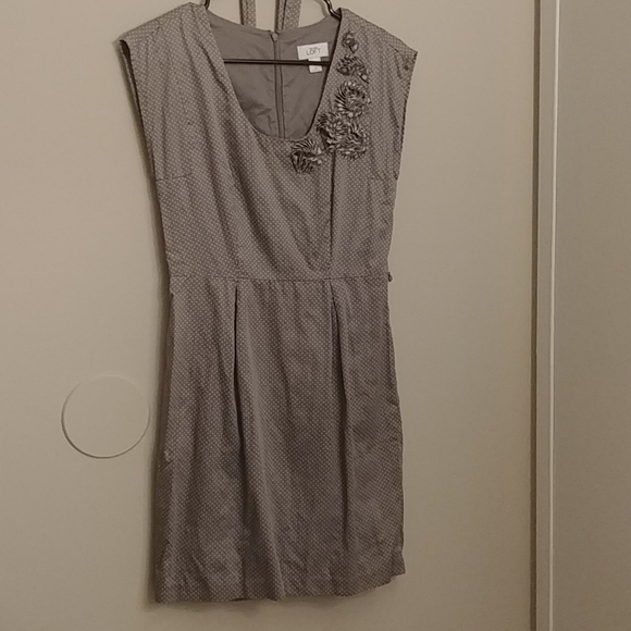 Grey white dot ann taylor loft dress - Picture 5 of 5